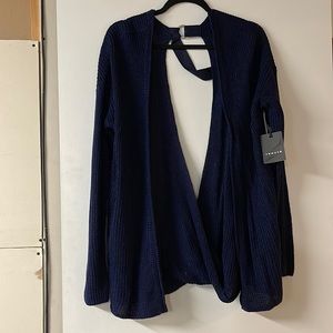 NWT Trouvé open back cardigan sweater